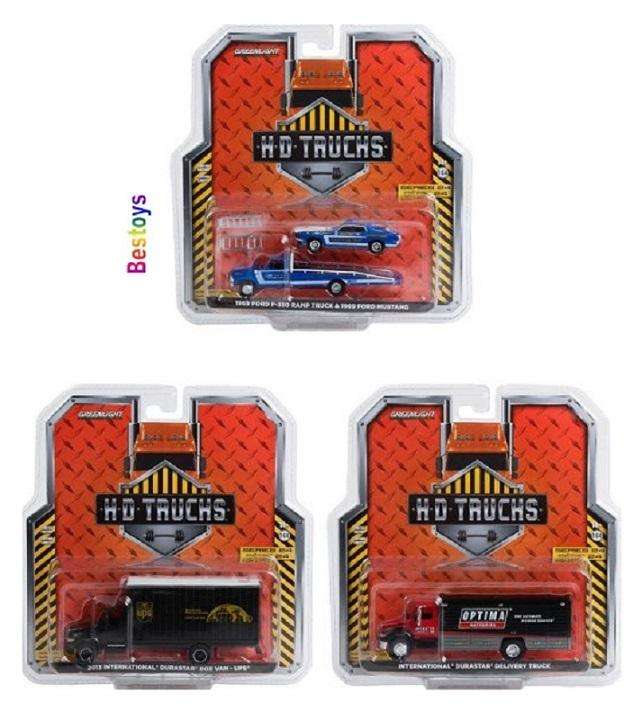 Greenlight Truck Series 33240 Ford F 350 F350 Ramp Truck 1969 & Ford Mustang 1969 + ramps