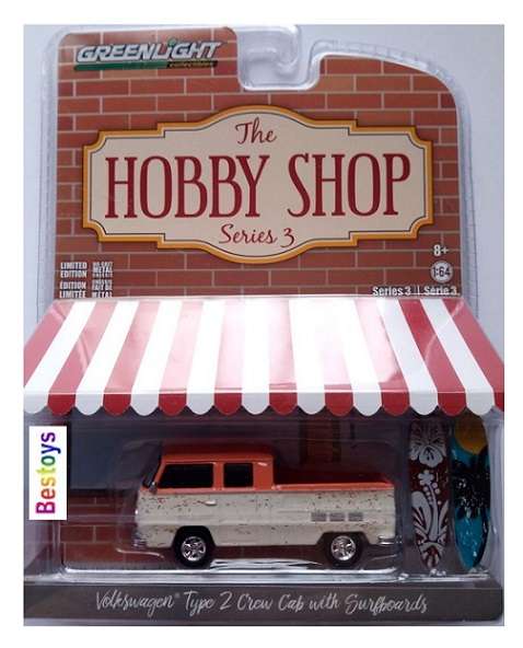 Greenlight Hobby Shop VW Volkswagen Kombi T 2 T2 Crew Cab + surfboards