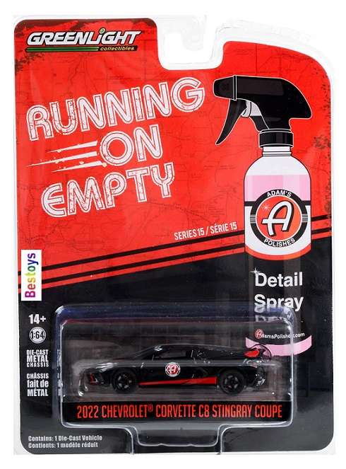 Greenlight Diecast Model Car Running on Empty Chevy Chevrolet Corvette C 8 C8 Stingray Coupe 2022