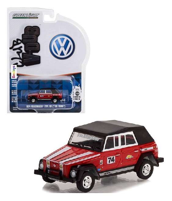 Greenlight VDub Series VW Volkswagen Type 181 Thing 1974 Baja No 74 with towbar 1/64 scale