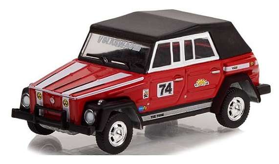 Greenlight VDub Series VW Volkswagen Type 181 Thing 1974 Baja No 74 with towbar 1/64 scale