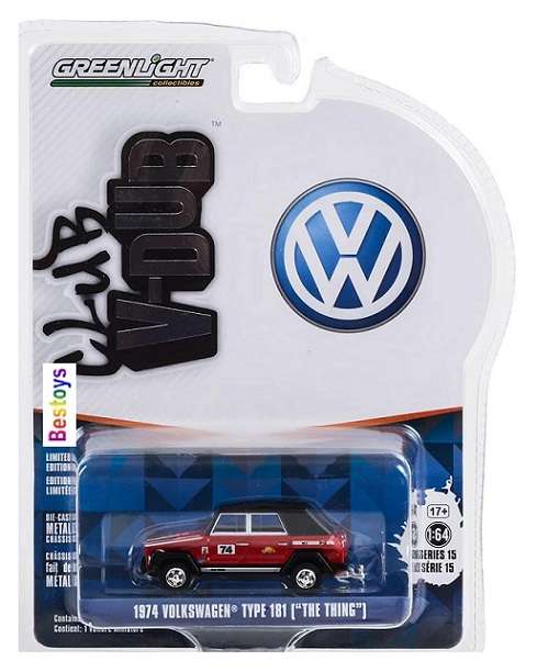 Greenlight VDub Series VW Volkswagen Type 181 Thing 1974 Baja No 74 with towbar 1/64 scale