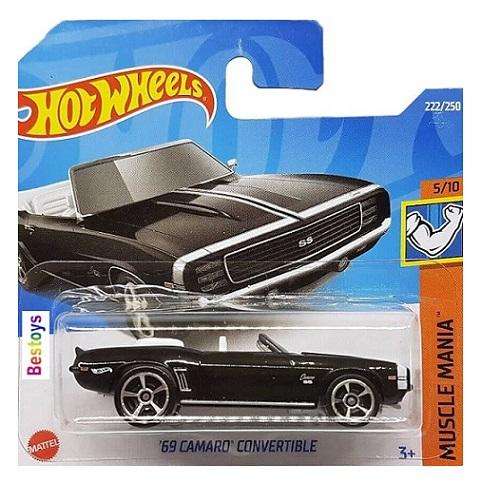 Hot Wheels 2022 222/250 Chevy Chevrolet Camaro Convertible 1969 Muscle Mania
