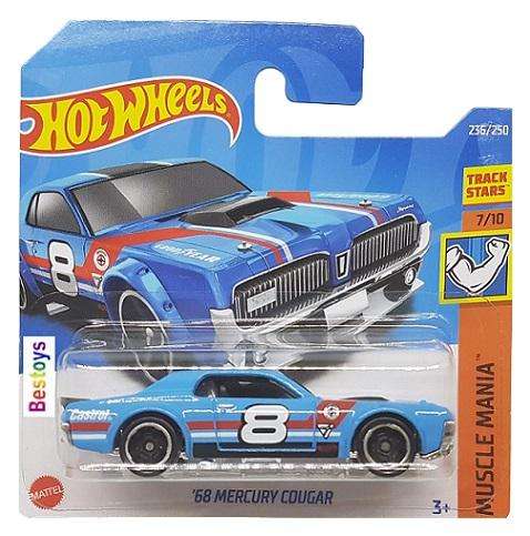 Hot Wheels 2022 236/250 Mercury Cougar 1968 No 8 Muscle Mania
