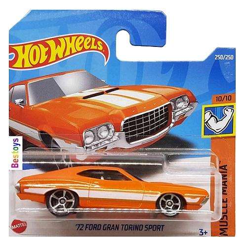 Hot Wheels 2022 250/250 Ford Gran Torino Sport 1972 Muscle Mania
