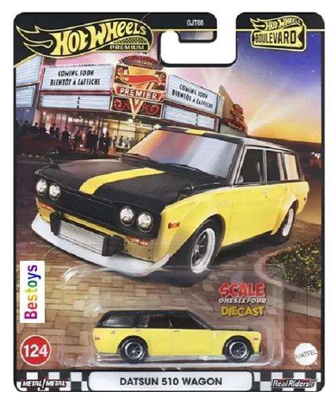 Hot Wheels Boulevard GJT68 Set 121-125 Datsun 510 Porsche 911 Bugatti Mustang Boss Meyers Manx