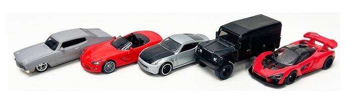 Hot Wheels Fast & Furious Set HNW46 Chevy Chevelle Viper Nissan 370Z Land Rover Defender McLaren Sen