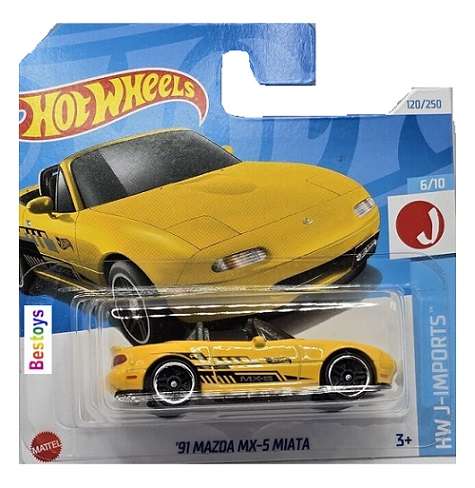 Hot Wheels Hotwheels 2024 120/250 Mazda MX 5 Miata 1991 J Imports 1/64 scale