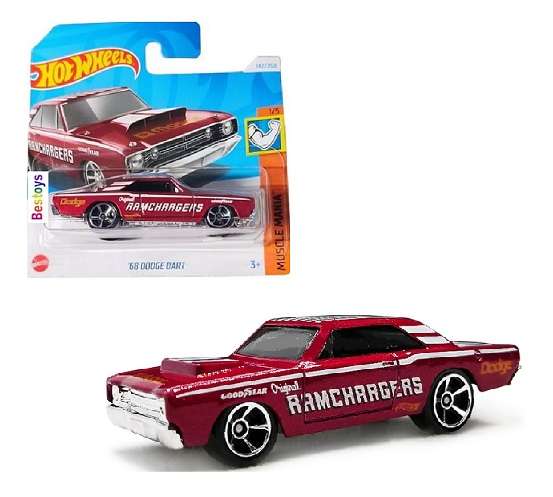 Hotwheels Hot Wheels Car 2024 142/250 Dodge Dart 1968 "Ramchargers" Muscle Mania 1/64 scale