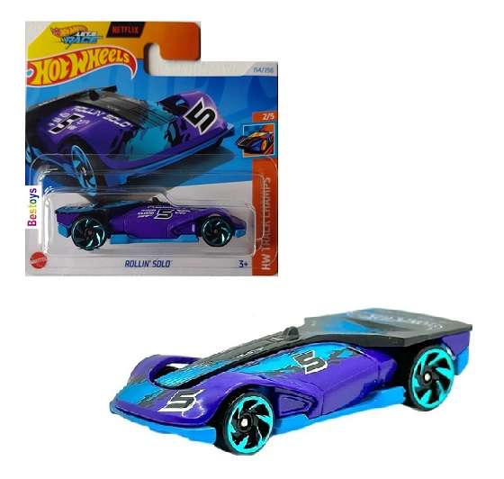 Hotwheels Hot Wheels Diecast Model Car 2024 154/250 Rollin Solo No 5 Track Champs Netflix Let's Race