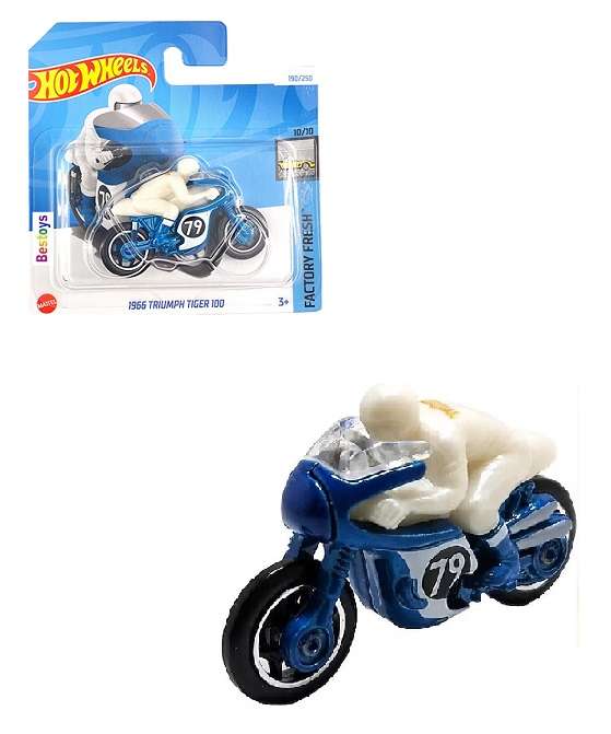 Hot Wheels Hotwheels 2024 190/250 Triumph Tiger 100 1965 Motorcycle Bike No 79