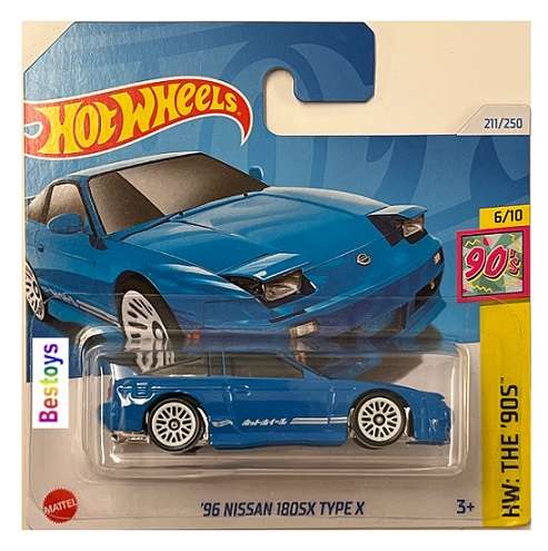 Hot Wheels Hotwheels 2024 211/250 Nissan 180 SX 180SX Type X 1996 The 90's 1/64 scale