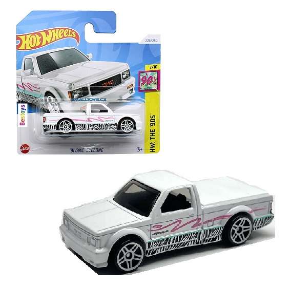 Hotwheels Hot Wheels Diecast Model Car 2024 226/250 GMC Cyclone 1991 Pickup The 90's 1/64 scale