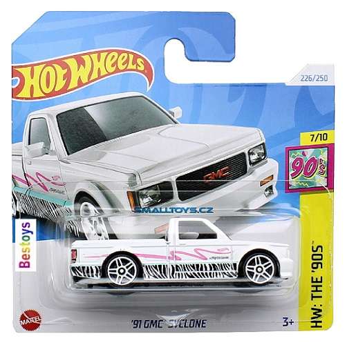Hotwheels Hot Wheels Diecast Model Car 2024 226/250 GMC Cyclone 1991 Pickup The 90's 1/64 scale