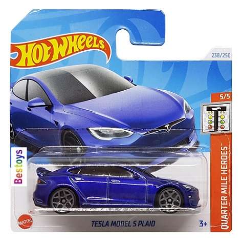 Hot Wheels Hotwheels 2024 238/250 Tesla Model S Plaid Quarter Mile Heroes 1/64 scale