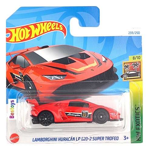 Hot Wheels Hotwheels 2024 239/250 Lamborghini Huracan LP 620-2 Super Trofeo Exotics 1/64 scale