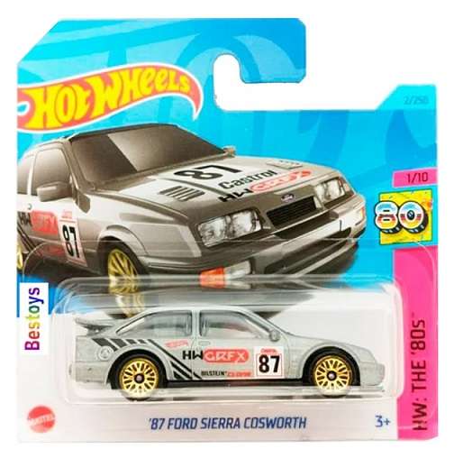 Hotwheels Hot Wheels Diecast Model Car 2023 2/250 Ford Sierra Cosworth 1987 No 87 The 80`s 1/64 sc