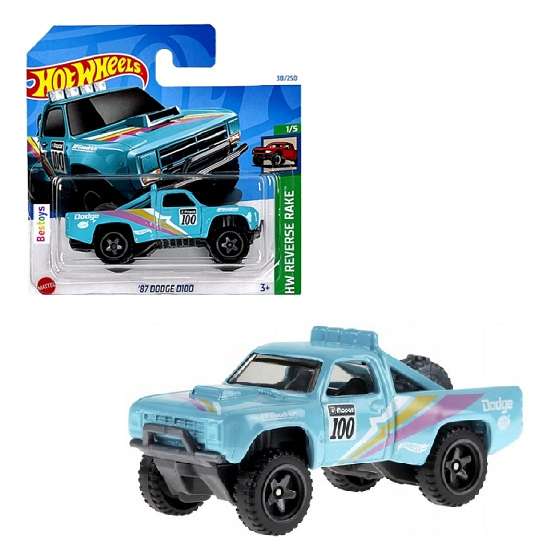 Hotwheels Hot Wheels Diecast Model 2024 38/250 Dodge D 100 D100 Pickup 1987 No 100 Reverse Rake 1/64