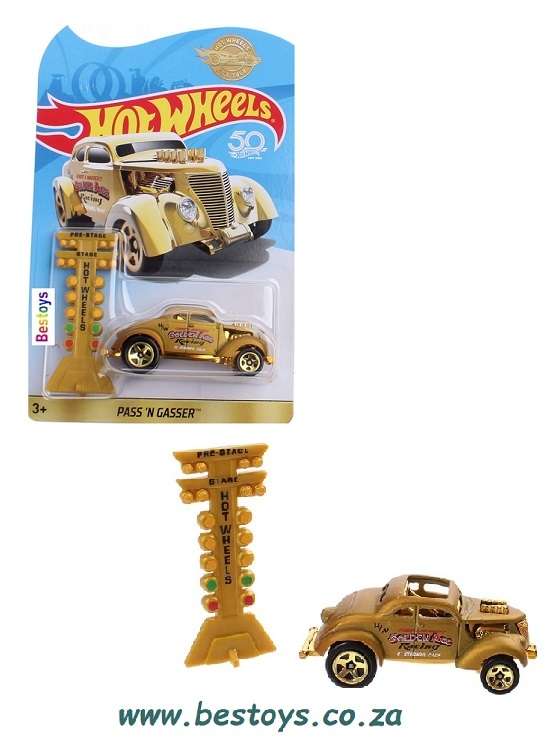 Hotwheels Hot Wheels Diecast Model Car 2018 50th Anniv Pass N Gasser + Racing Starting Lights 1/64