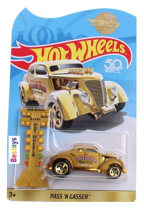 Hotwheels Hot Wheels Diecast Model Car 2018 50th Anniv Pass N Gasser + Racing Starting Lights 1/64