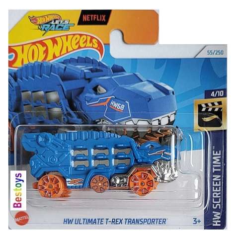 Hot Wheels Hotwheels 2024 55/250 Ultimate T-Rex Transporter Screen Time Netflix "Let's Race"
