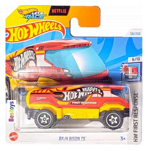 Hotwheels Hot Wheels Diecast Model Car 2024 58/250 Baja Bison T5 First Response Netflix Let's Race