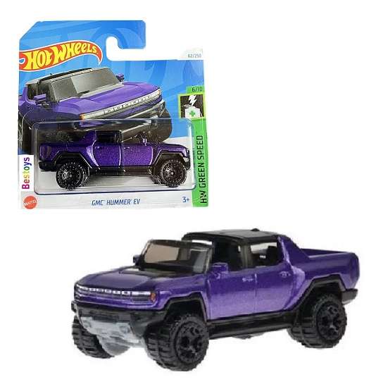 Hotwheels Hot Wheels Diecast Model 2024 62/250 GMC Hummer EV Green Speed 1/64 scale