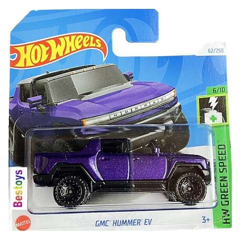 Hotwheels Hot Wheels Diecast Model 2024 62/250 GMC Hummer EV Green Speed 1/64 scale