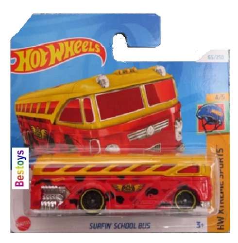 Hotwheels Hot Wheels Diecast Model Car 2024 65/250 Surfin School Bus Xtreme Sports
