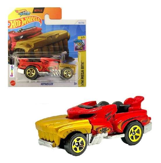 Hotwheels Hot Wheels Diecast Model Car 2024 66/250 Hotweiler Mega Bite Netflix "Let's Race"