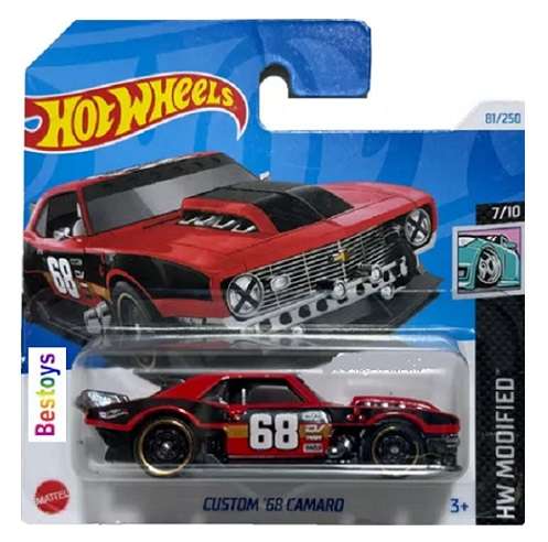 Hot Wheels Hotwheels 2024 81/250 Chevy Chevrolet Camaro Custom 1968 No 68 Modified 1/64 scale