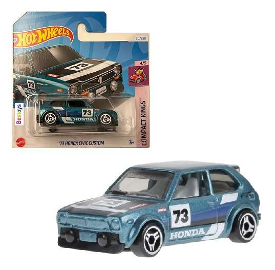 Hotwheels Hot Wheels Diecast Model Car 2024 90/250 Honda Civic Custom 1973 No 73 Compact Kings 1/64