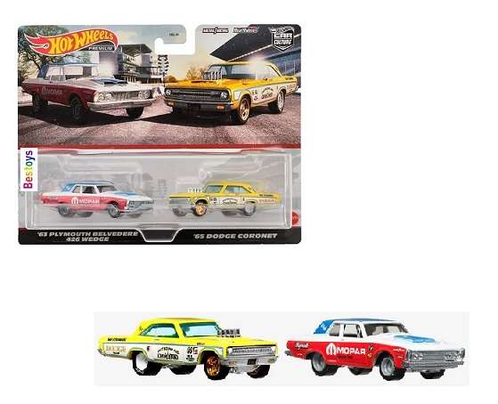 Hot Wheels Hotwheels Car Culture 2 pk Plymouth Belvedere 426 Wedge 1963 + Dodge Coronet 1965 1/64 sc