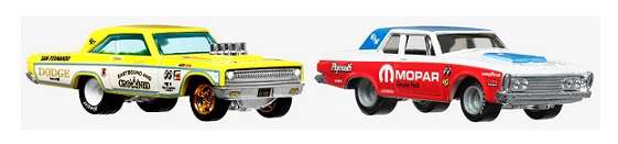 Hot Wheels Hotwheels Car Culture 2 pk Plymouth Belvedere 426 Wedge 1963 + Dodge Coronet 1965 1/64 sc
