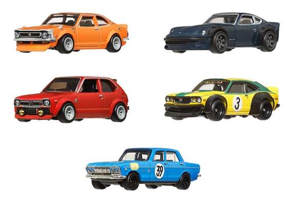 Hot Wheels Hotwheels Car Culture Set Japan Historics 4 Mazda Nissan Toyota Honda Civic 1/64 scale