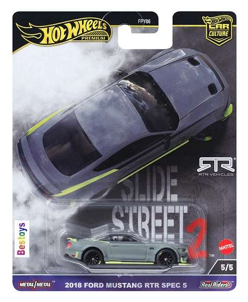 Hot Wheels Car Culture Set Slide Street 2 Nissan Lamborghini Toyota Corolla Ford Mustang