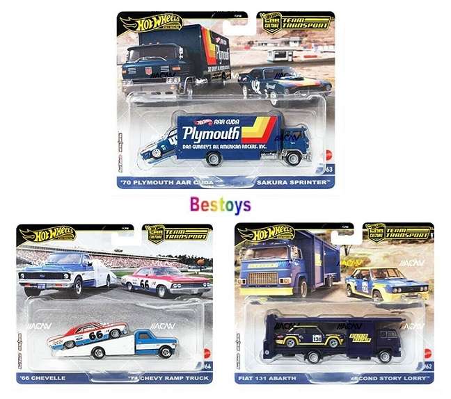 Hot Wheels Hotwheels Car Culture Team Transport Fiat 131 Abarth & Second Story Lorry