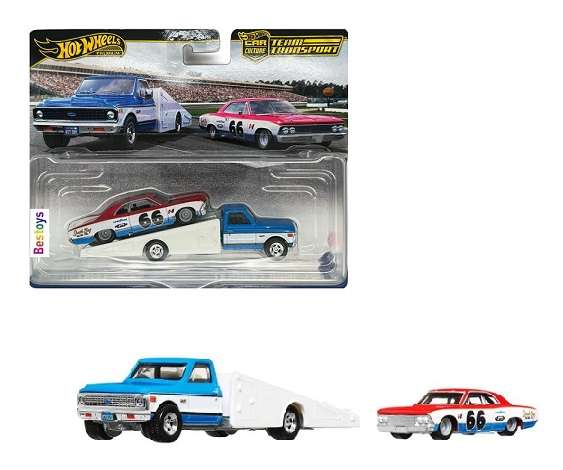 Hot Wheels Hotwheels Car Culture Team Transport Chevy Chevrolet Chevelle 1966 + Chevy Ramp Truck 72