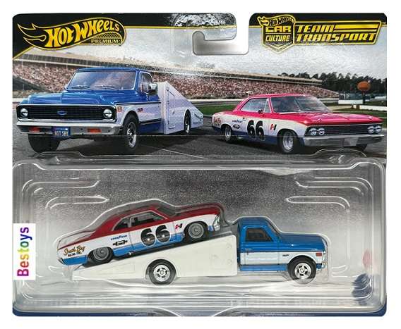 Hot Wheels Hotwheels Car Culture Team Transport Chevy Chevrolet Chevelle 1966 + Chevy Ramp Truck 72