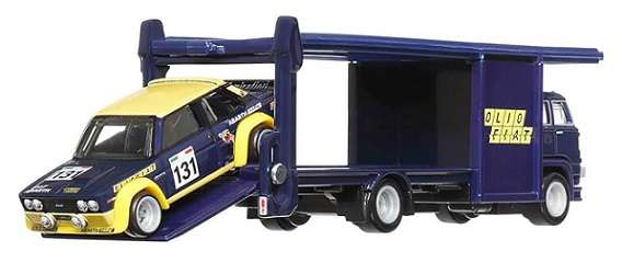 Hot Wheels Hotwheels Car Culture Team Transport Fiat 131 Abarth & Second Story Lorry