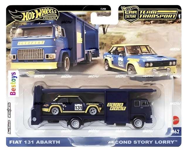 Hot Wheels Hotwheels Car Culture Team Transport Fiat 131 Abarth & Second Story Lorry