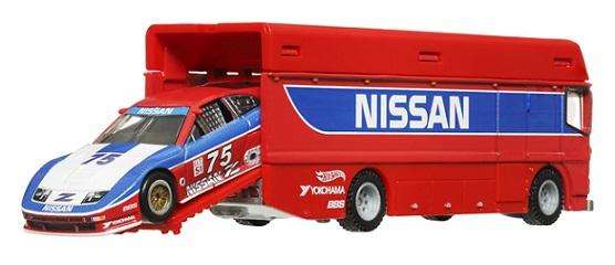 Hot Wheels Car Culture Team Transport 2024 Nissan 300 ZX 300ZX GTS 1994 + Euro Hauler Truck No 75