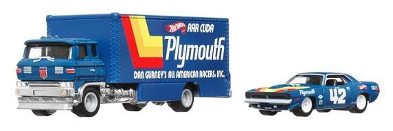 Hot Wheels Hotwheels Car Culture Team Transport Plymouth AAR Cuda 1970 + Sakura Sprinter Truck