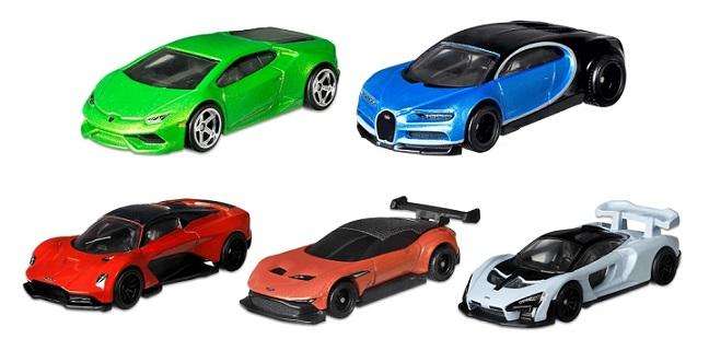Hot Wheels Car Culture Set Exotic Envy Lamborghini Bugatti McLaren Aston Martin Valhalla Vulcan Lamb