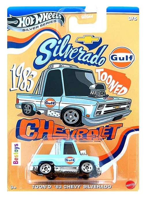 Hot Wheels Hotwheels Gulf Set Tooned Chevy Silverado 1983