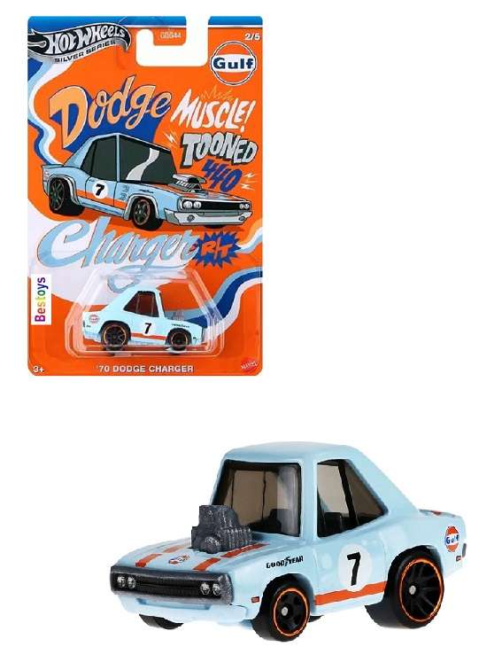 Hot Wheels Hotwheels Gulf Set Tooned Dodge Charger RT 1970 No 7