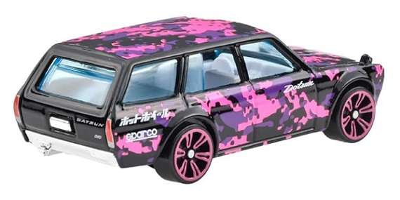 Hotwheels Hot Wheels Diecast Model Car Neon Speeders Datsun 510 Stationwagon 1/64 scale