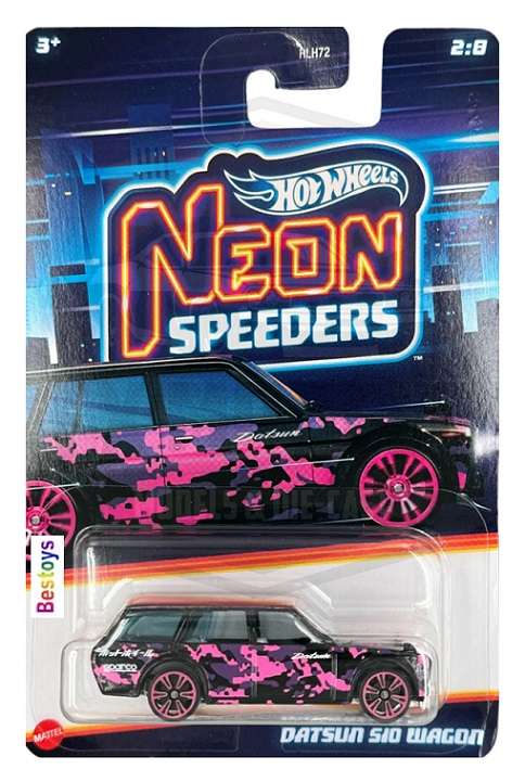 Hotwheels Hot Wheels Diecast Model Car Neon Speeders Datsun 510 Stationwagon 1/64 scale