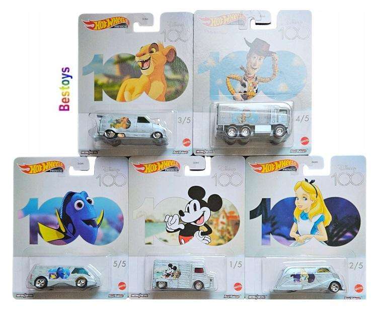 Hot Wheels Pop Culture Disney 100 Years Set Citroen Chevy Hiway Hauler Deco Dream Van