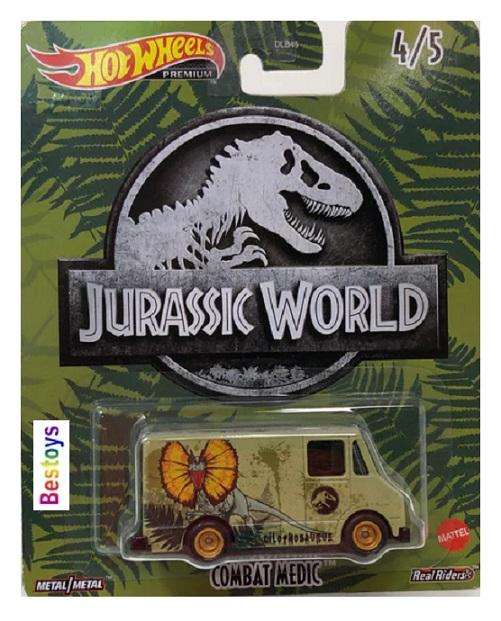 Hot Wheels Pop Culture Jurassic World Combat Medic "Dilophosaurus"